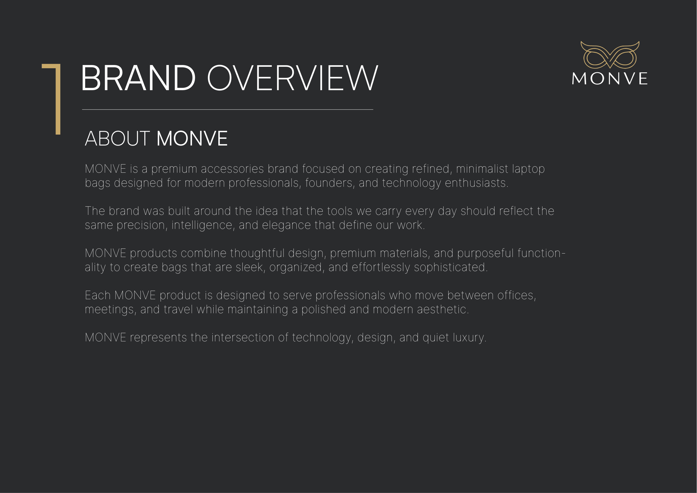 MONVE brand overview guideline page