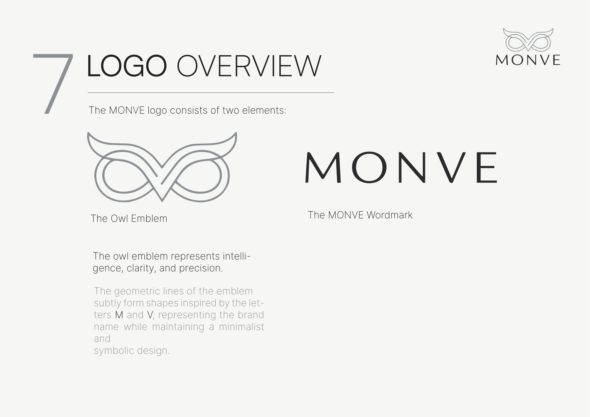 MONVE logo overview guideline page